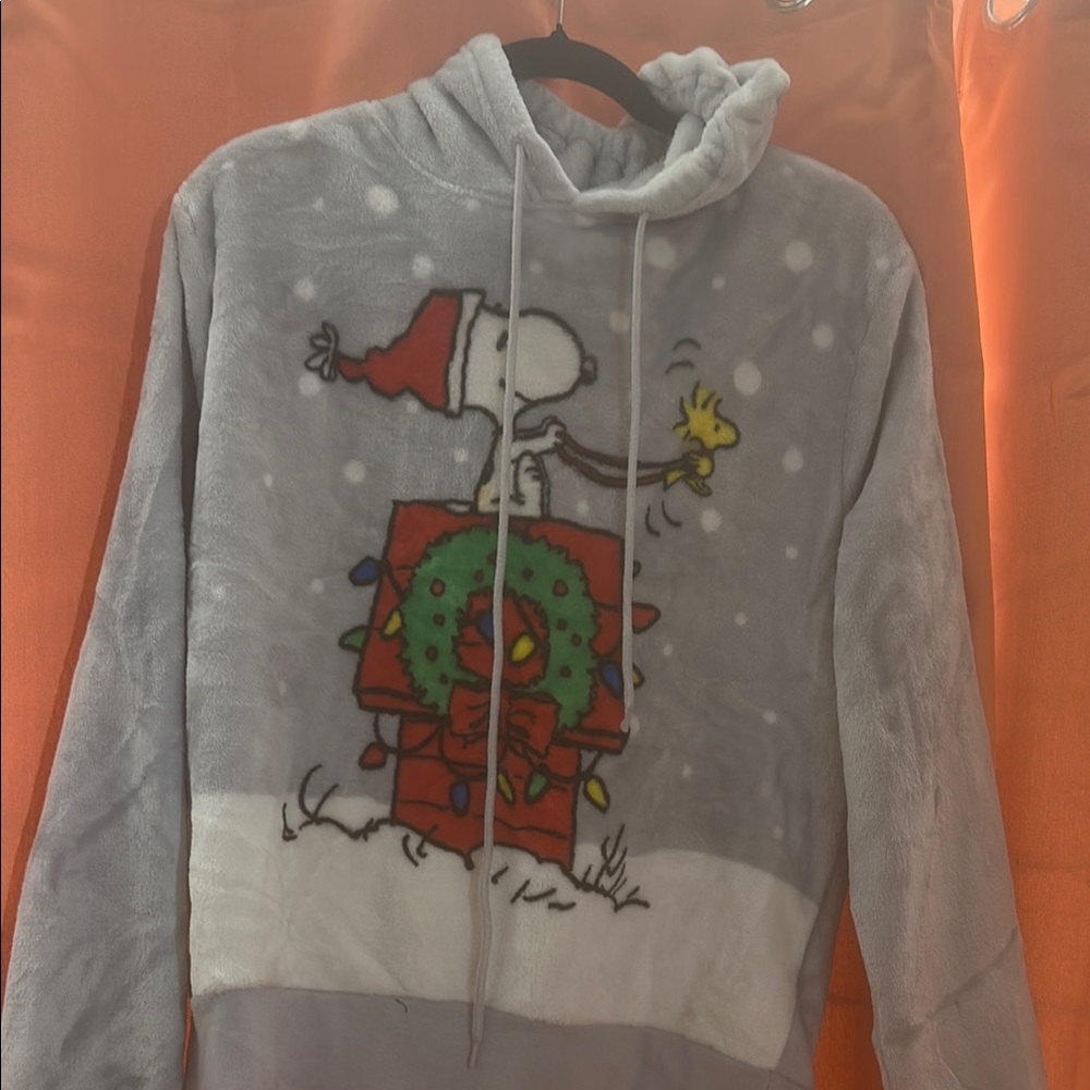 Gray Snoopy Christmas Hoodie